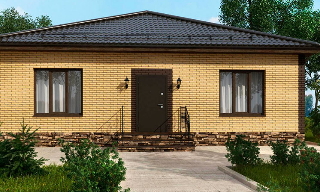 Проекты одноэтажных домов из кирпича | Строй-Кшт - Кыштым от 3677 рублей
